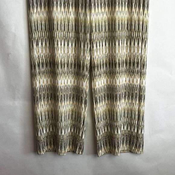 Chicos Travelers Pants Size 2 Large Slinky Knit L Elastic Waist Yellow Bohemian - Picture 4 of 6